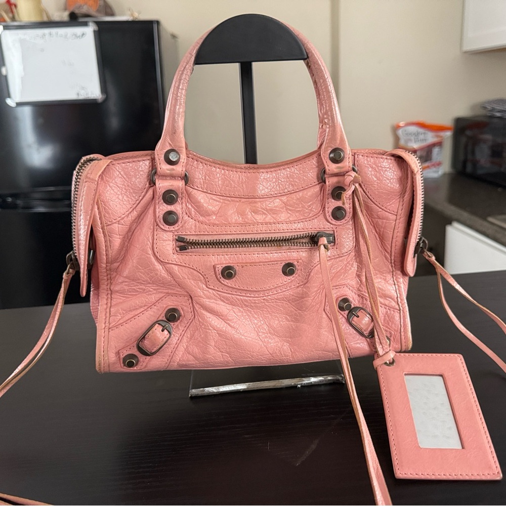 Pink Leather Handbag